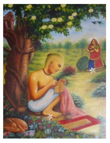 सनातन गोस्वामी को आश्चर्य हुआ - राधारानी की वेणी की तुलना नागिन से करना