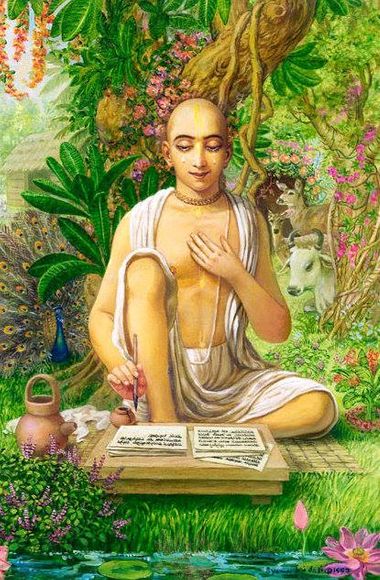 When Radha Rani brings sweet rice for Roop Goswami and Sanatan Goswami