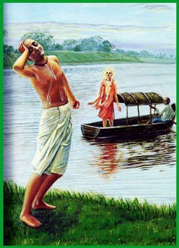 जब रूप गोस्वामी व्यक्तिगत रूप से जीव गोस्वामी की उपस्थिति में थे और उन्होंने अपने गुस्से को नियंत्रित करने और अधिक मरीज होने में मदद की।