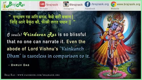 वृंदावन रस अति सरस है कैसो करूँ बखान - श्री ध्रुवदास, बयालीस लीला, आनंदाष्टक (8)
