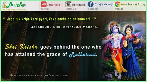 जापे टुक कृपा करे प्यारी, वाके पाछे डोले बनवारी - जगद्गुरु श्री कृपालुजी महाराज, ब्रज रस माधुरी