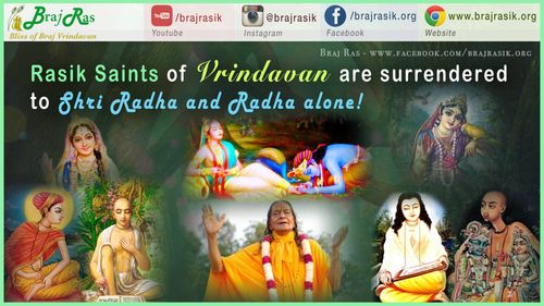 Rasik Saints of Vrindavan are surrendered to Shri Radha and Radha alone!