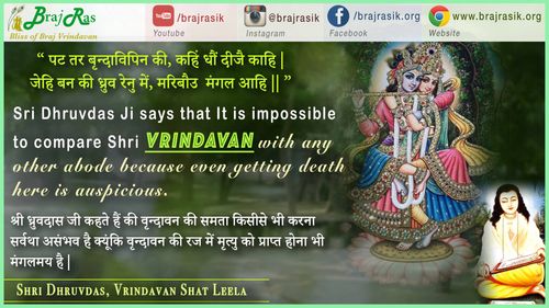 पट तर बृन्दाविपिन की - श्री ध्रुवदास, बयालीस लीला, वृन्दावन शत लीला (71)