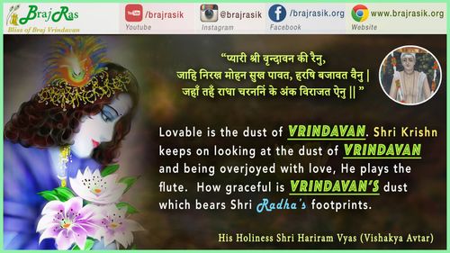 Pyari Shri Vrindavan Ki Renu - His Holiness Shri Hariram Vyas (Vishakya Avtar), Purvardh (9)