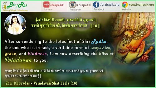 कुँवरि किशोरी लाड़ली - श्री ध्रुवदास, बयालीस लीला, वृन्दावन शत लीला (10)