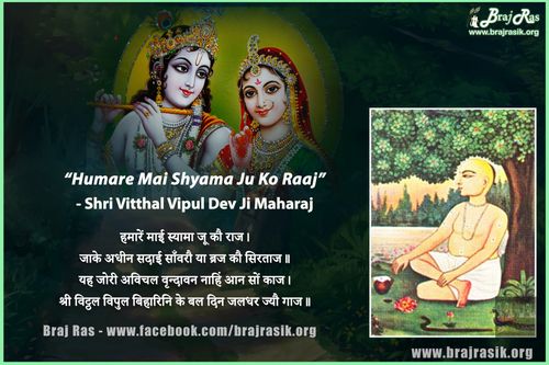Humare Mai Shyama Ju Ko Raaj - Shri Vitthal Vipul Dev Ji Maharaj, Shri Vitthal Vipul Dev Ji Ki Vani (27)