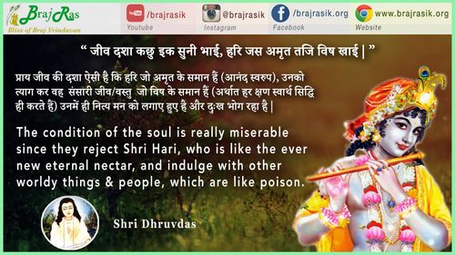 जीव दशा कछु इक सुनी भाई - श्री ध्रुवदास, बयालीस लीला, जीव दशा (1)