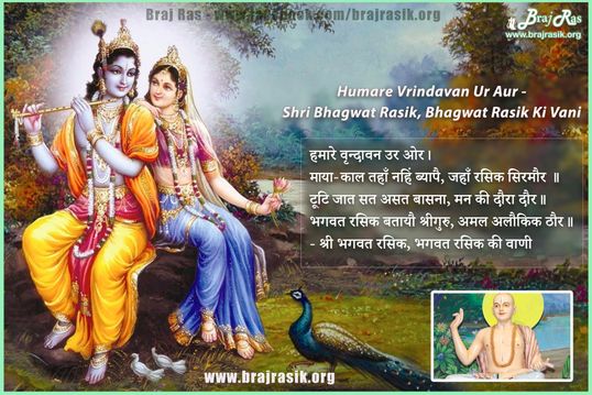 हमारे वृन्दावन उर और - श्री भगवत रसिक, भगवत रसिक की वाणी, अनन्यनिश्चयात्म ग्रन्थ - पूर्वार्द्ध (41)