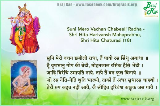 Suni Mero Vachan Chabeeli Radha -Shri Hita Harivansh Mahaprabhu, Shri Hita Chaturasi (18)