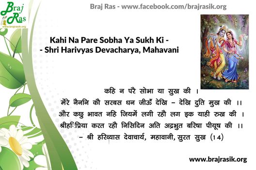 Kahi Na Pare Sobha Ya Sukh Ki - Shri Harivyas Devacharya, Mahavani, Surat Sukh (14)
