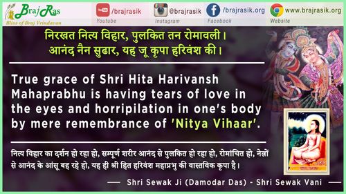 Nirkhat Nitya Vihar, Pulkit Tan Romavali - Shri Sewak Ji (Damodar Das) - Shri Sewak Vani