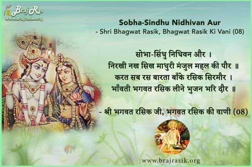 सोभा-सिंधु निधिवन और - श्री भगवत रसिक जी, भगवत रसिक की वाणी, अनन्यरसीकाभरण ग्रन्थ (6.8)