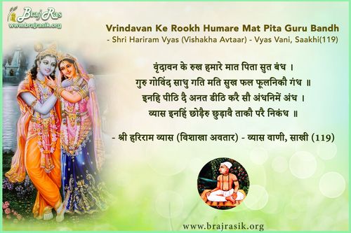Vrindavan Ke Rookh Humare - Shri Hariram Vyas, Vyas Vani, Purvardh (119)