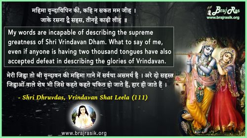 Mahima Vrindavipin Ki - Shri Dhruvdas, Bayalees Leela, Vrindavan Shat Leela (111)