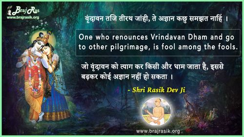 वृंदावन तजि तीरथ जांही - श्री रसिक देव जी, श्री रसिक देव जू की वाणी