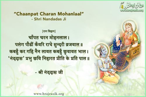चाँपत चरन मोहनलाल - श्री नंददास, नंददास ग्रंथावली
