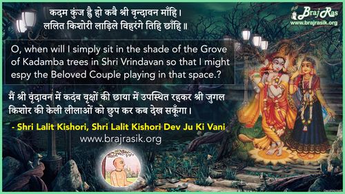कदम कुंज ह्वै हो कबै - श्री ललित किशोरी, अभिलाष माधुरी, विनय (53)