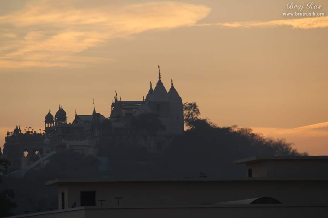 Night view of Shri Radharani Temple, Barsana