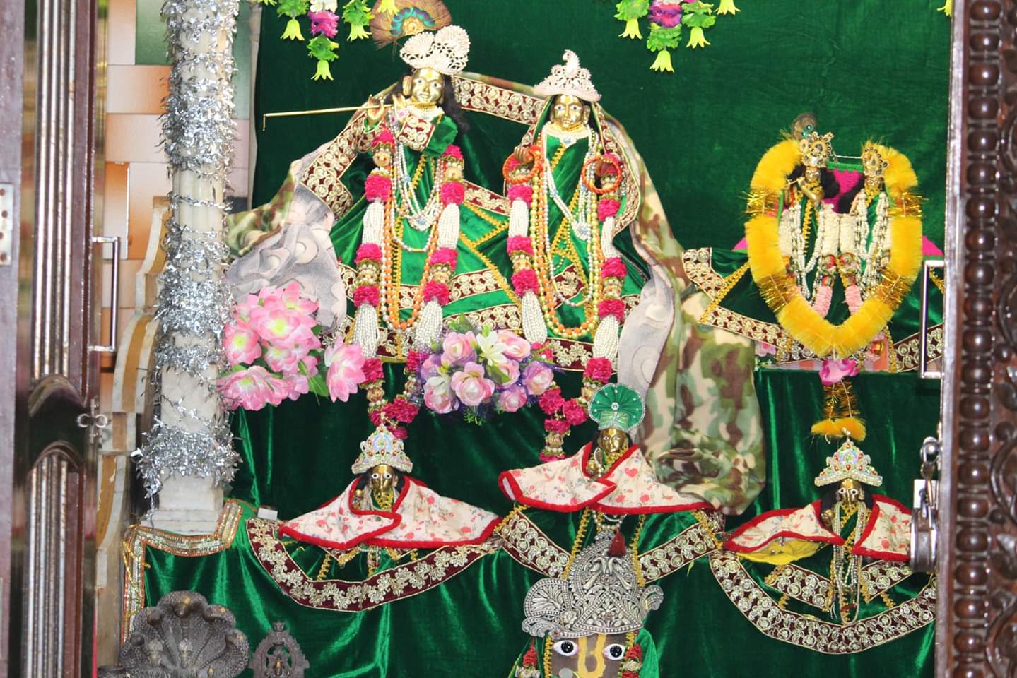 Radha Krishn deities at Shri Bihariji temple, Kokilavan, Braj.