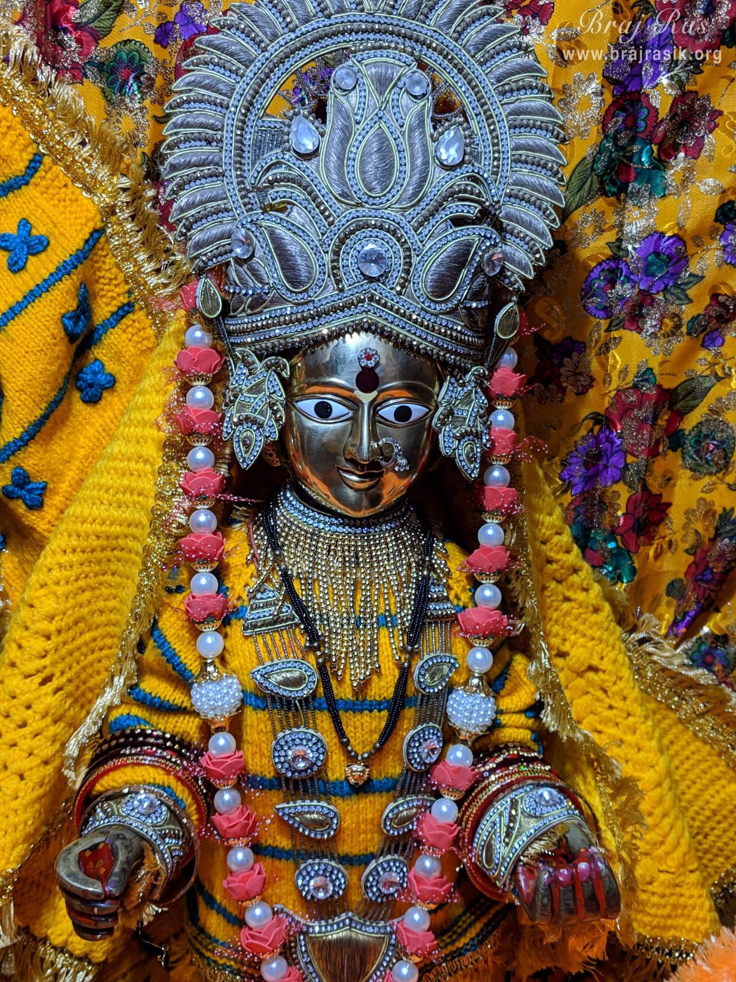 दान बिहारी मंदिर, वृंदावन में श्री राधा के दर्शन।