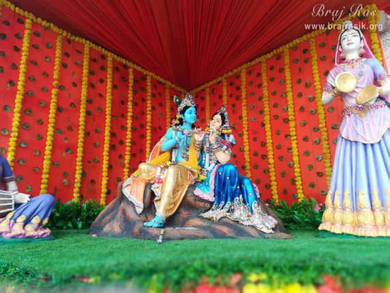 Shri Radha Krishna glimpses at Kirti Mandir, Barsana. 