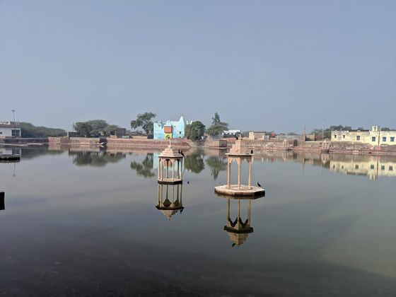 Glimpses of Shri Pavan Sarovar or Pavanasarovara, Nandgaun. 