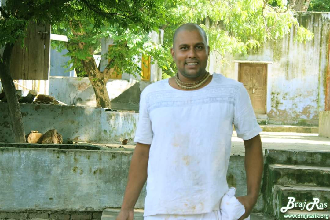 श्री टटिया स्थान, वृंदावन में साधु।