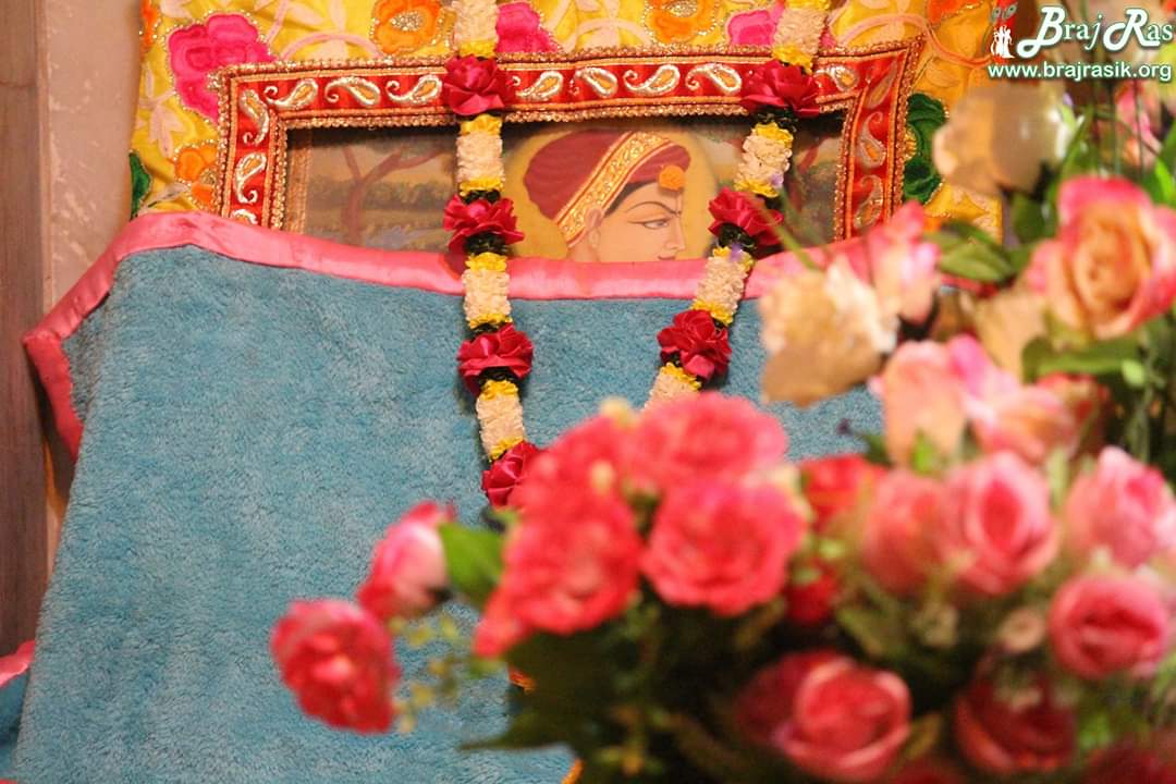 Murali Avtar Shri Hita Harivansh Mahaprabhu's portrait at Hita Old Raas Mandal.
