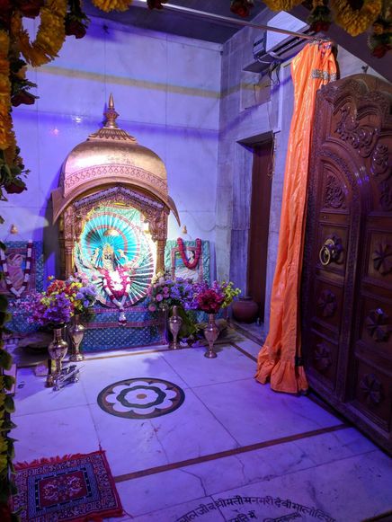 Shri Raseshwari Ji at Hita Raas Mandal, Vrindavan.