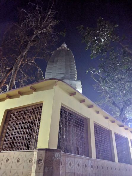 Night view of Shri Shriji Raseshwari Ji or Old Raas Mandal, Vrindavan.