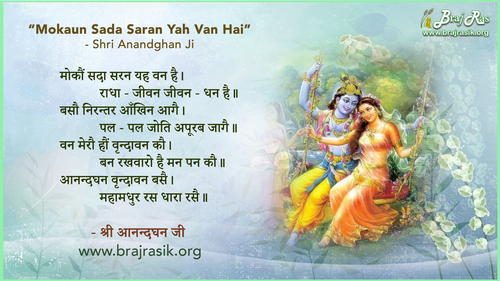 मोकौं सदा सरन यह वन है - श्री आनन्दघन जी