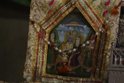 Radha Krishna portrait @ Shriji Ka Mandir.