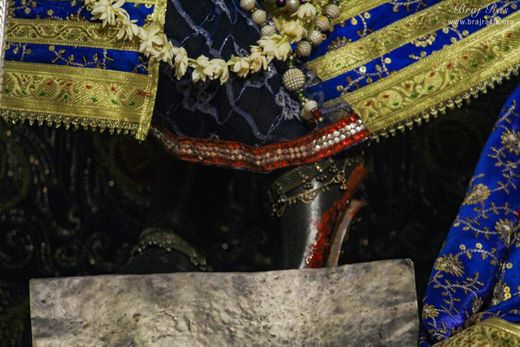 Lotus feet of Shri Krishn at Shriji ka Mandir.