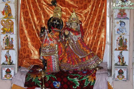 Radha Krishn Deity at Bhojan Thali, Kamyavan, Braj.