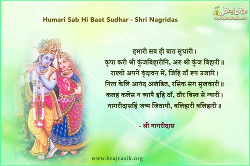 हमारी सब ही बात सुधारी - श्री नागरीदास, श्री नागरीदास जी की वाणी, छूटक पद (115)