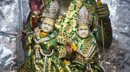 Deity Shri Radha Krishn at Shri Tulsidas Ram Sthali, Gyan Gudhari, Vrindavan. 