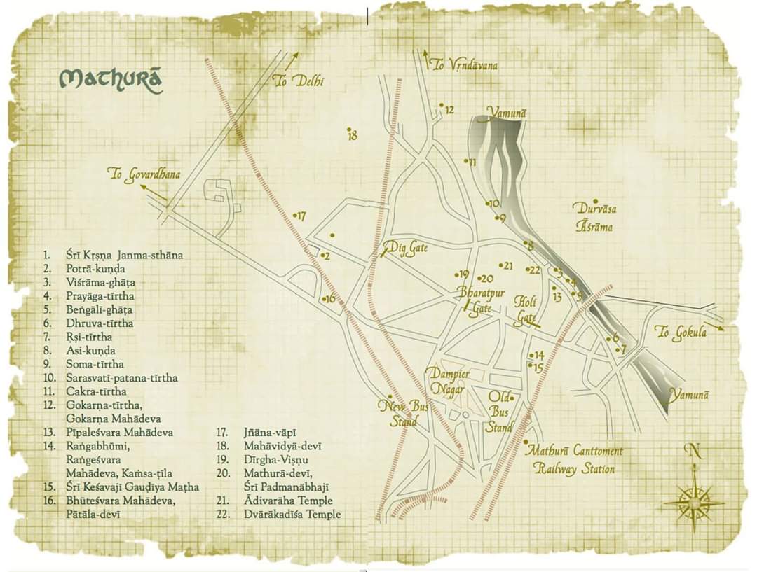 Checkout the Map of Mathura to Visit important places of Mathura. 