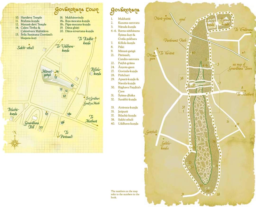 Checkout Map of Goverdhan or Govardhan Village to visit important leela places at Goverdhan. 