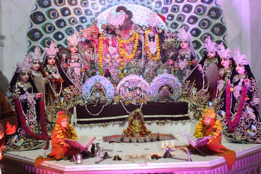 Deities at Shri Asht sakhi temple Vrindavan
