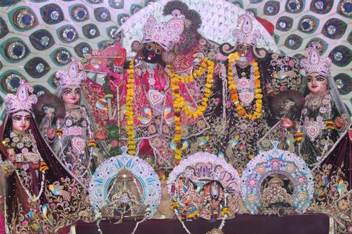 Shri Radha Krishn with eight sakhis as Shri Ashta sakhi temple, Vrindavan.