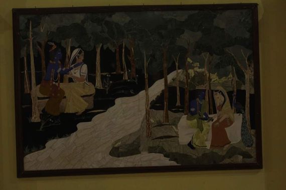 Wall painting at Shri Astasakhi temple, Vrindavan