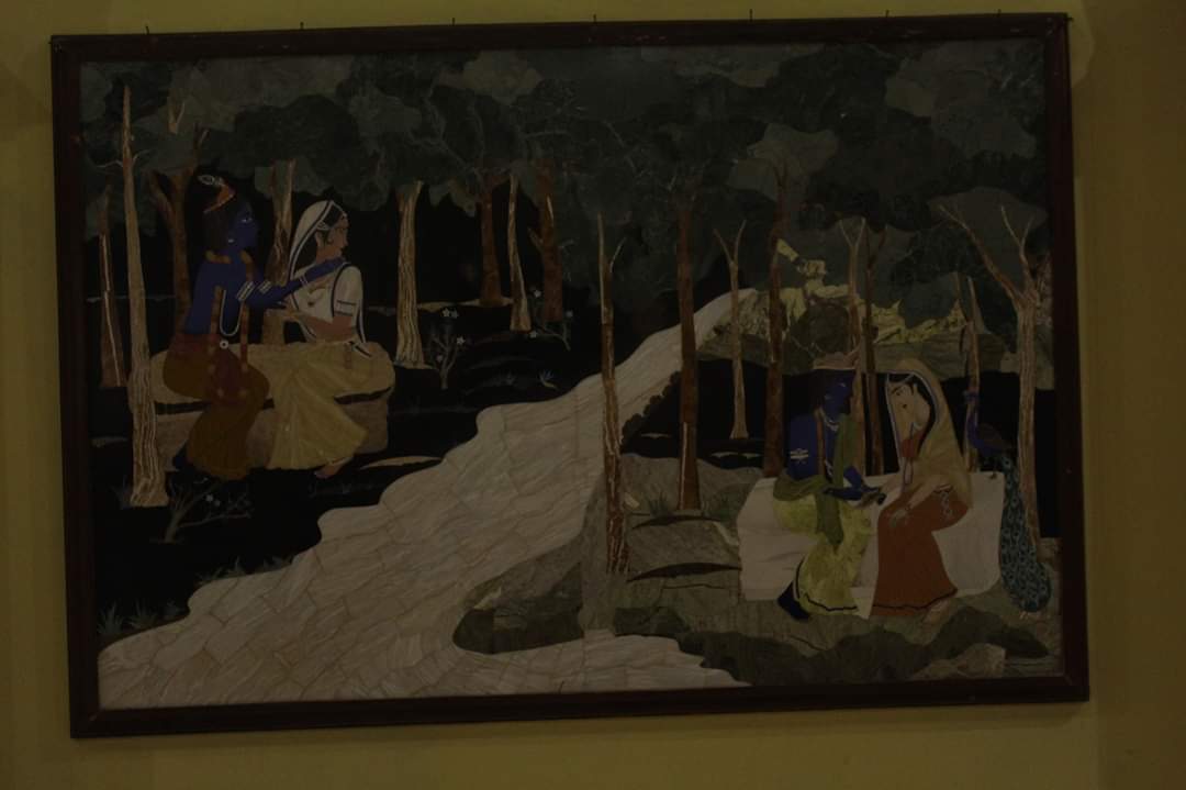 Wall painting at Shri Astasakhi temple, Vrindavan
