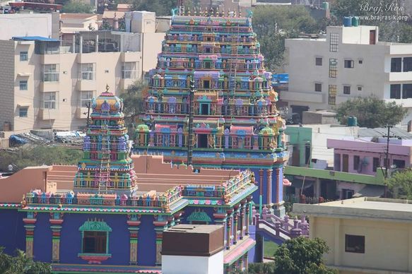 Glimpses of New Rangji temple from Top - Bird eye view, Vrindavan.
