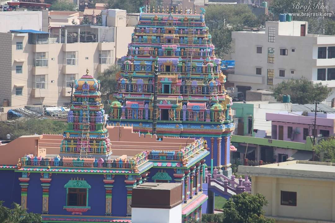 Glimpses of New Rangji temple from Top - Bird eye view, Vrindavan.