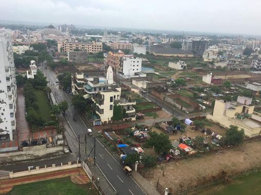 Glimpses of Vrindavan lane from top