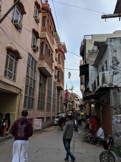 Banke Bihari Temple lane near Sneh Bihari Temple.
