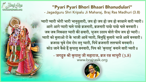प्यारी प्यारी भोरी भारी भानुदुलारी - जगद्गुरु श्री कृपालु जी महाराज, ब्रज रस माधुरी 3 (8)