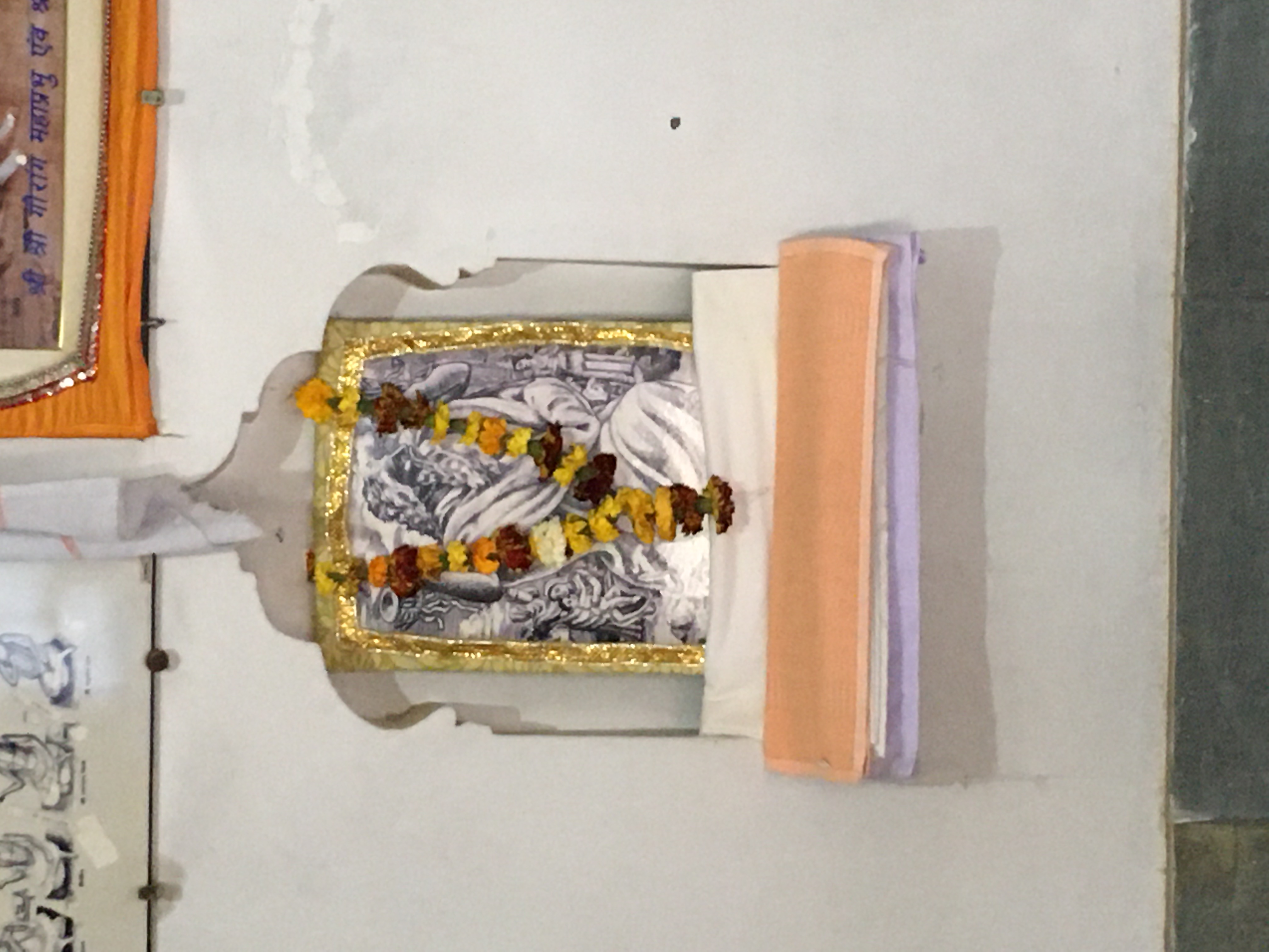 Glimpses of portrait of Shri Prabhodanand Sarasavati at Vrindavan.