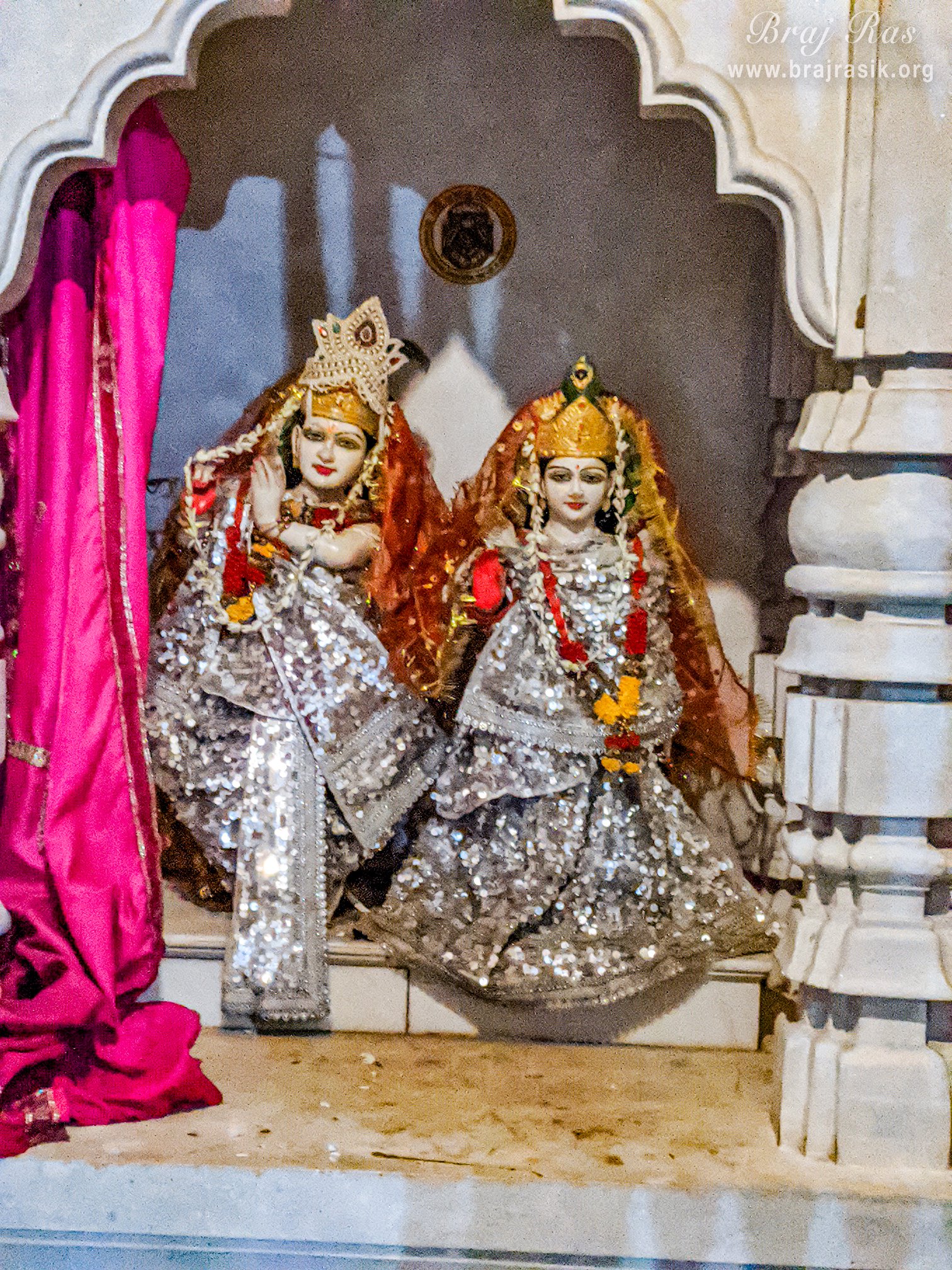 Deity Shri Radha Krishn at Akrur Ghat, Vrindavan.