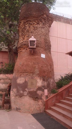 An ancient pillar of Brahma Kund..
